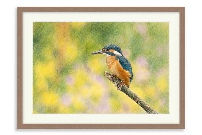 Walnut Frame  A4 -  21 x 29.7 cm (+£130.00)